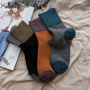 。带金线的袜子银丝袜子韩式亮丝棉袜复古短袜潮银葱中筒袜子