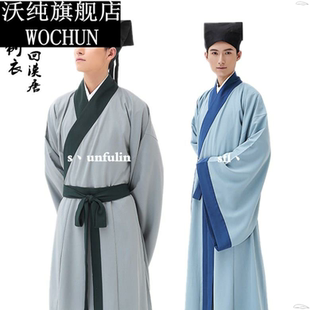 书童汉服大人女扮男装汉服女书生秀才公子古装国学表演出服装戏服