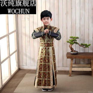 儿童古装男童将军衣服战士盔甲披风唐朝六一演出服装秦朝戏服