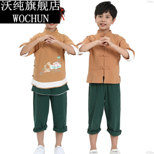 儿童演出服禾稻梦稻花香禾下乘凉梦表演服装道具斗笠稻穗