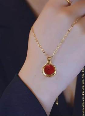 玛瑙瓜子链圆形项链毛衣链本命年