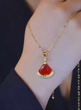 小扇子项链瓜子链树脂裙子毛衣链