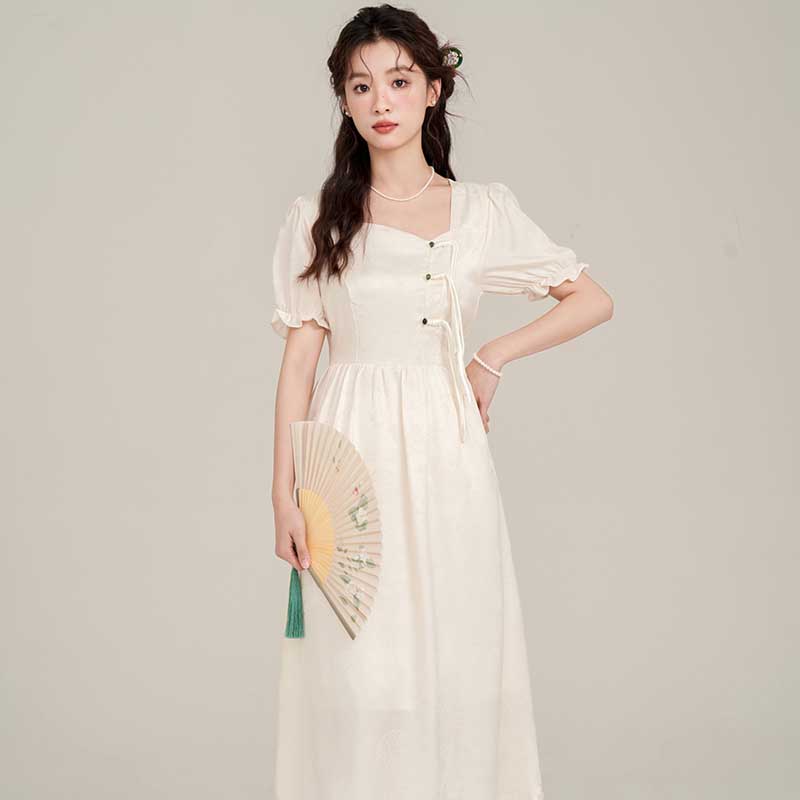 SOLENELARA汉元素日常裙子夏季女装小个子新中式国风改良汉服显瘦