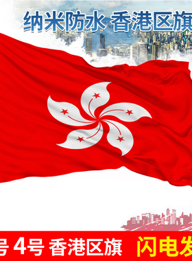 香港特别行政区区旗12345号大号四号五号纳米防水标准户外型悬挂式落地升降杆会议室室内室外装饰壁挂旗帜