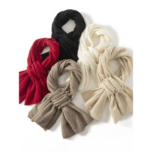 LP同款   懒人围巾小山羊绒100%纯山羊绒纯色围巾秋冬款围脖