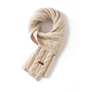 100%山羊绒围巾女短款冬季针织韩版围脖保暖情侣学生百搭韩版时尚