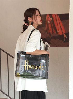 CKKUI大容量托特包2025夏季新款单肩腋下包洋气百搭pvc透明果冻包