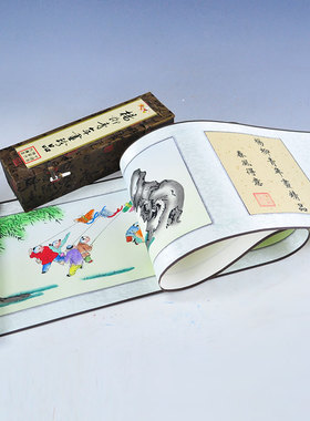 中国风年画杨柳青手绘收藏画