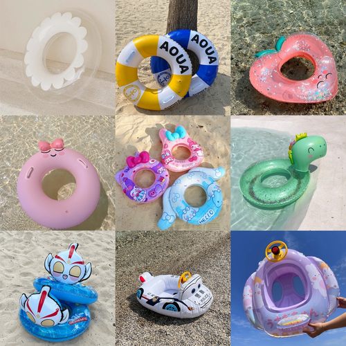 【特价】游泳圈儿童成人腋下ins宝宝座圈小孩透明加厚浮力救生圈