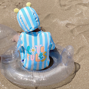 韩 泳装 儿童泳衣男女童夏2026新款 连体可爱宝宝防晒速干中小童长袖