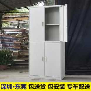 加厚凭证柜多层玻璃开门文件柜带锁资料柜深圳东莞香港铁皮柜定制