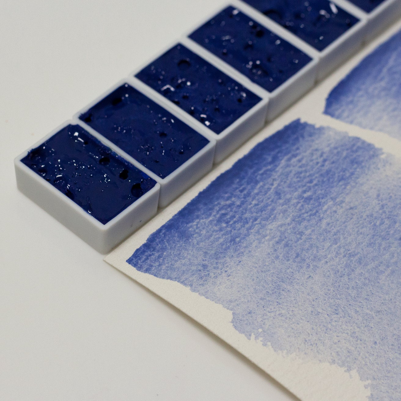 汉蓝 han-blue 固体手工水彩颜料高耐光沉淀蓝色古典蓝全块