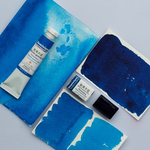 酞菁天蓝 PB15:3 透明色不沉淀多米尼格艺术家系列水彩颜料全块