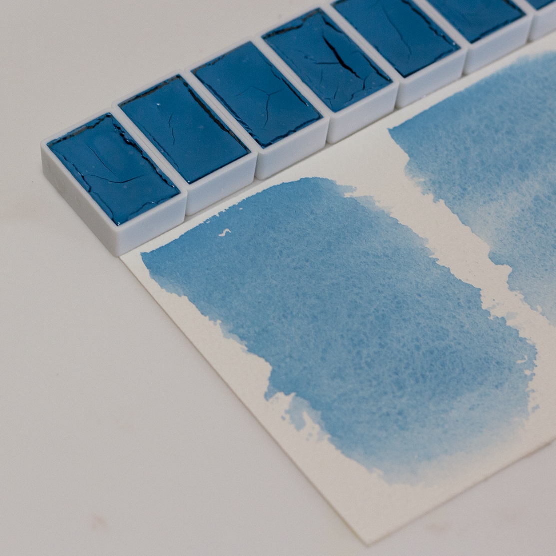 蒂芙尼蓝 tiffany blue合成不透明蓝色全块固体水彩颜料3ml淡蓝色