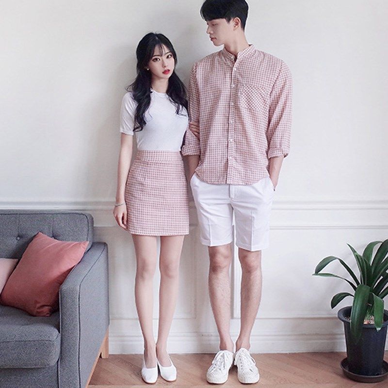 情侣装小众设计感短裙情侣装夏装2019新款韩版修身百搭女半身短裙|ruв категории Женская одежда, футболка - от Buy2taobao.com для оказания профессиональной услуги покупки агента Taobao