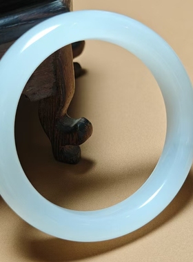 天然和田玉青海料白玉手镯