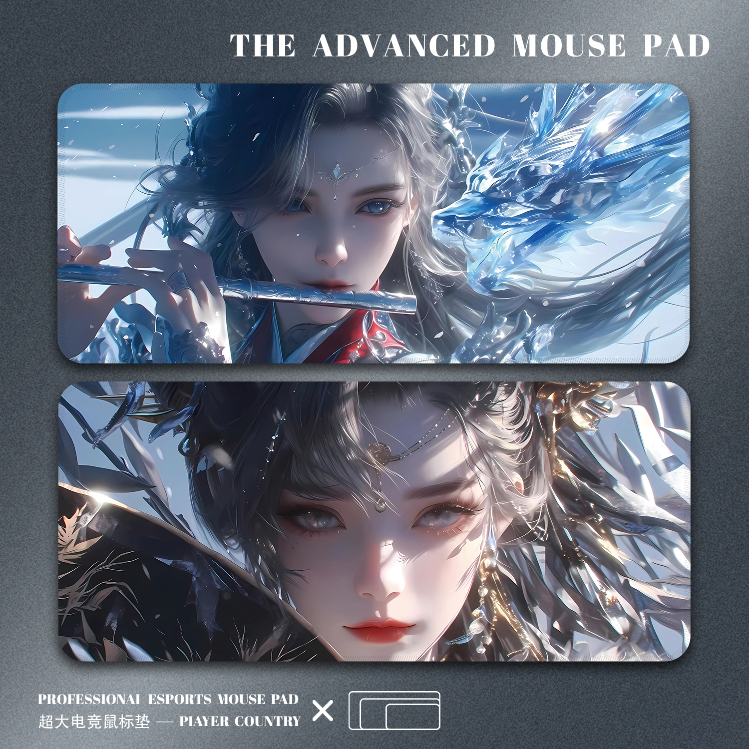滑鼠垫超大动漫女生键盘垫游戏滑鼠垫加厚锁边高级感电竞电脑桌垫