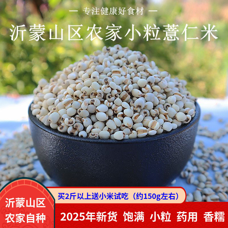 薏米仁2025新货农家自种药用小粒薏仁米五谷杂粮粗粮薏米500g包邮,粮油调味/速食/干货/烘焙,薏米,淘宝优惠券,粉丝福利购,淘宝优惠卷