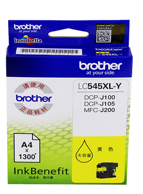 原装兄弟DCP-J200打印机墨盒/墨水 兄弟LC549XL黑色墨盒LC545XL-Y黄色墨盒 兄弟J105墨盒 MFC-J100打印机墨盒