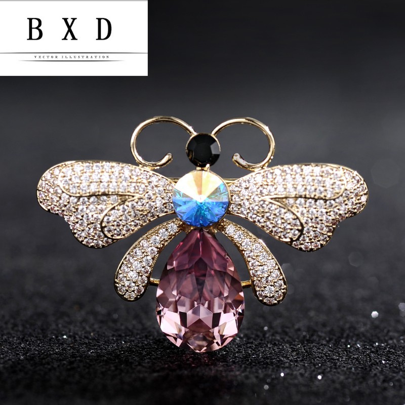 奥地利施华水晶胸针女胸花配饰奢华高档大气西装大衣毛衣别针饰品