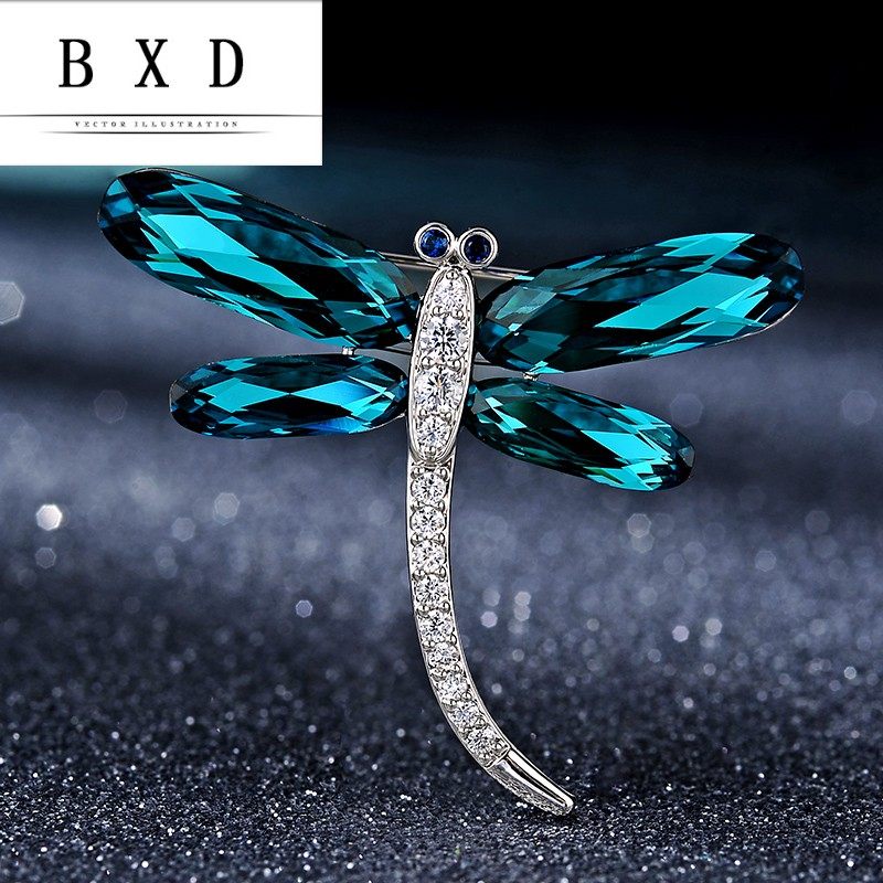 施华水晶胸针女胸花配饰韩国奢华大气简约别针扣外套西装开衫高档