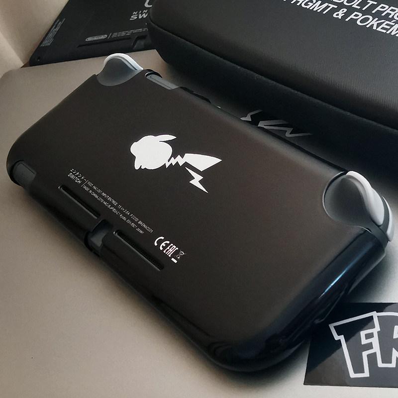 switch lite保护壳 ns配件浮雕磨砂彩壳黑色半包硬壳nslite保护套