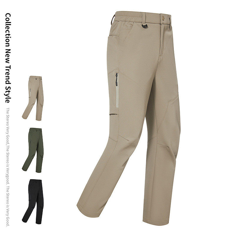 高品质新款春秋速干裤男士防风防水长裤男透气多口袋冲锋工装裤男
