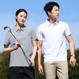 新款冰丝POLO衫锦纶氨纶男士短袖男T恤男冰丝无痕POLO透气舒适