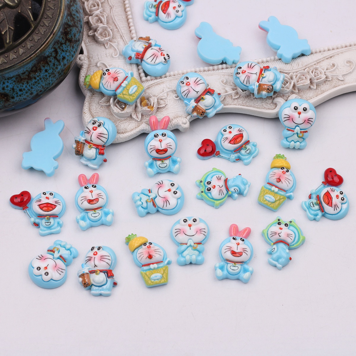 卡通可爱哆啦A梦树脂贴片配件
