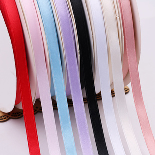 1cm消光双面涤棉带丝带DIY织带发夹发饰材料蛋糕花束礼品包装绸带