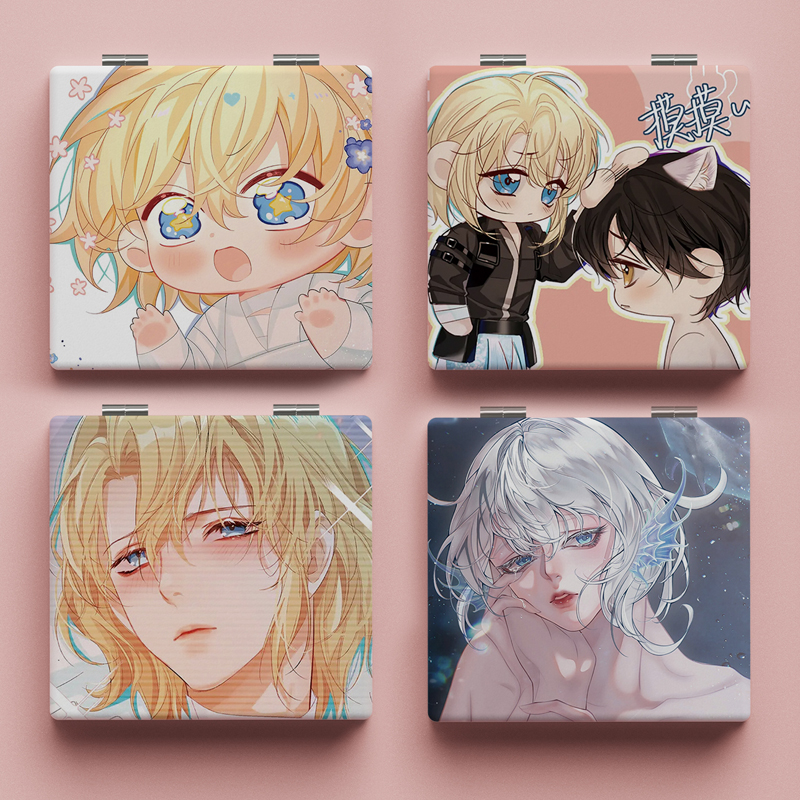 鑫汝鈺小鏡子隨身帶化妝鏡二次元