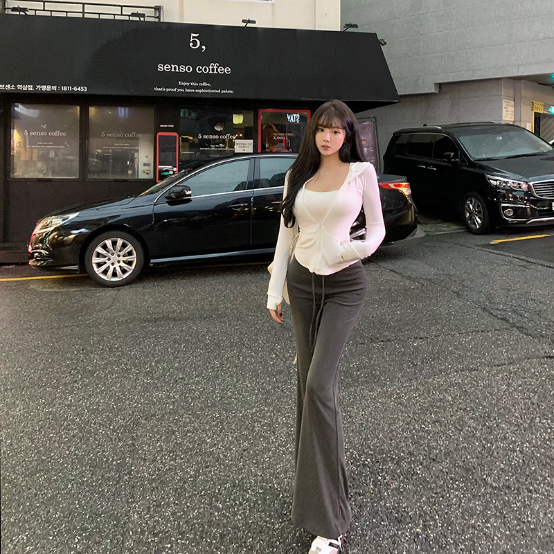 Liuu嘻嘻阿温柔休闲上衣吊带两件套女秋气质时尚上百搭衣两件套