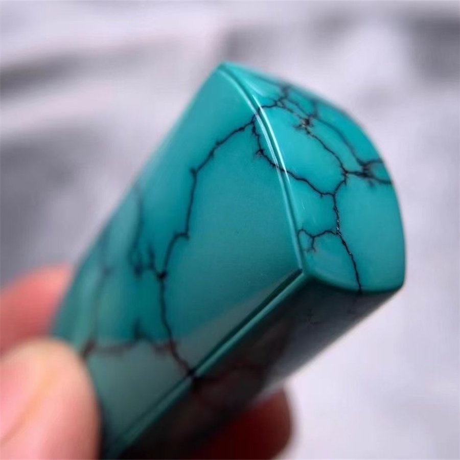 KUNALA HUBEI 원래 광산 청록색 고급 소재 ULAN 꽃 그물 꽃 물 잔디 패턴 WUSHI 브랜드 펜던트 목 장식