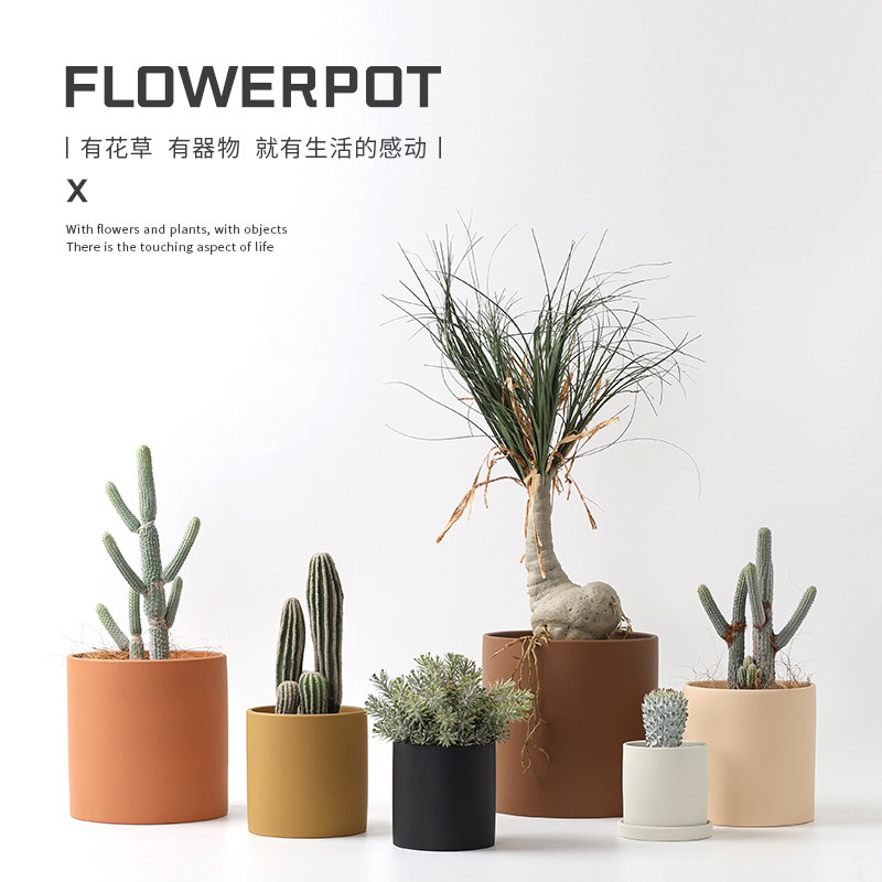 北欧简约陶土多肉创意个性兰花绿萝蝴蝶兰家用室内陶瓷侘寂花盆,鲜花速递/花卉仿真/绿植园艺,花盆,淘宝优惠券,粉丝福利购,淘宝优惠卷