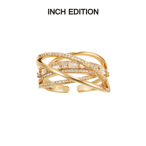 INCHEDITION立体环绕开口戒指女