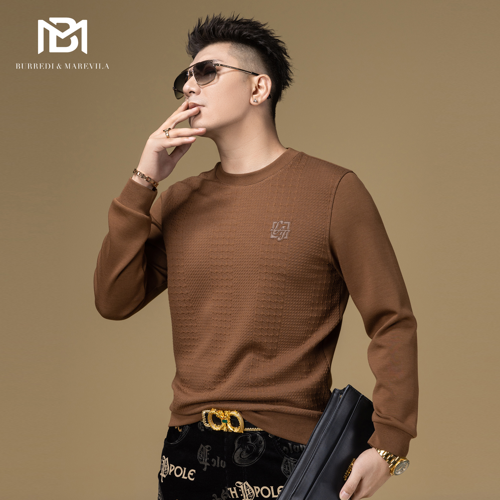 BM潮牌简约创意刺绣卫衣