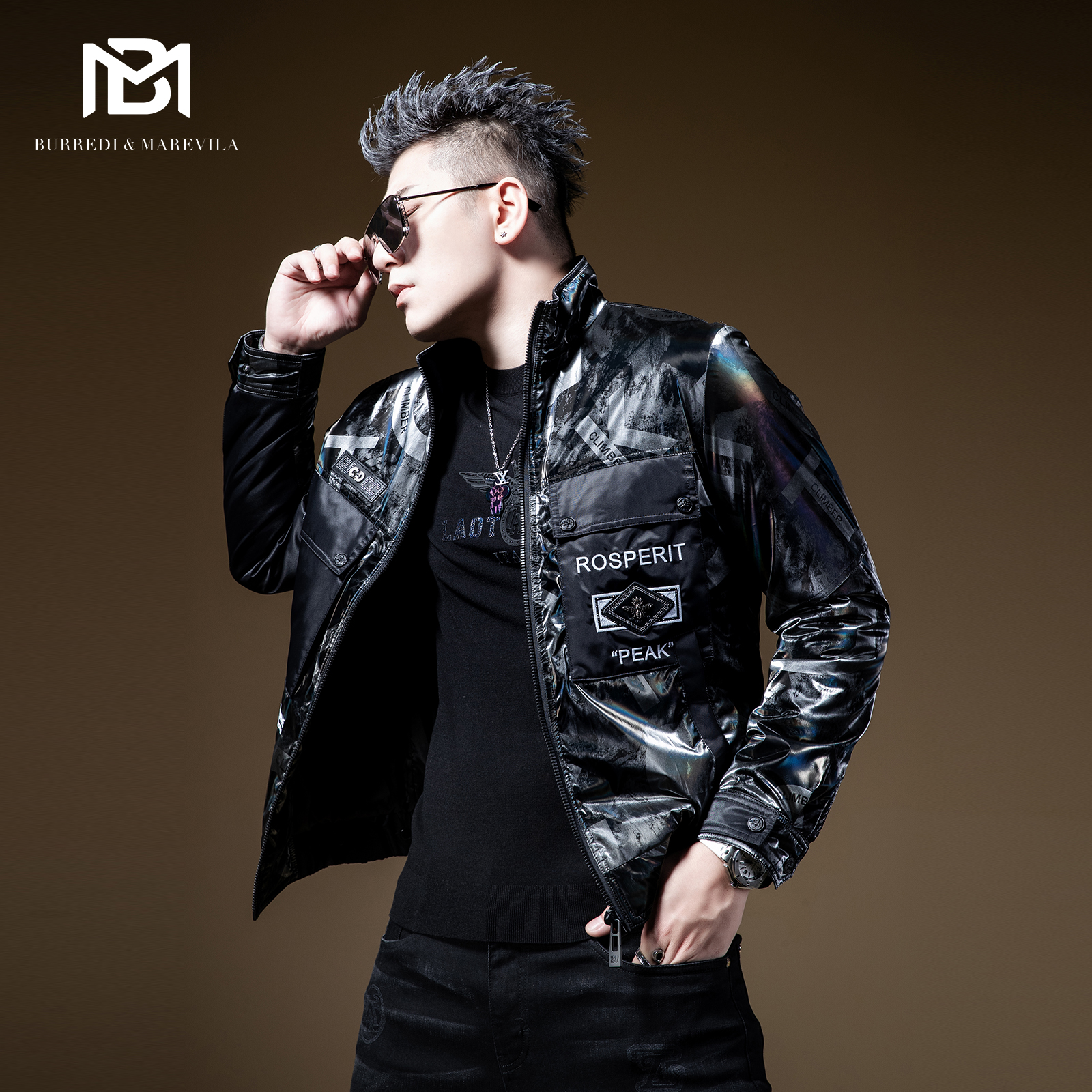 高级感炸街时尚机能潮牌教练夹克