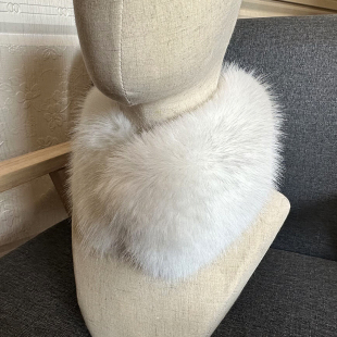 如懿传同款 汉服毛毛假领子宫廷小围巾女 仿水貂狐狸毛皮草围脖古装