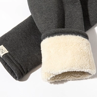 Quần legging nhung nữ mặc mùa đông bắc thêm dày một cộng với quần nhung dày cạp cao ấm áp - Quần tây thường quần legging ngắn