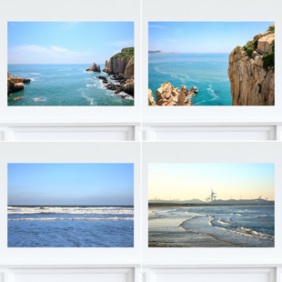 原创海景自粘贴画 装饰画芯 风景贴画 Original Seascape Poster