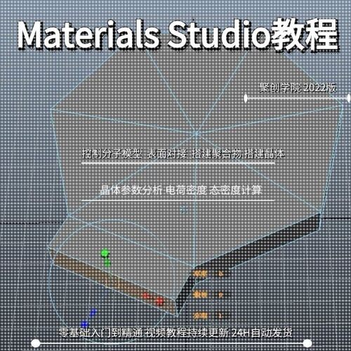 Materials Studio建模分子动力学模拟分析理论实操案例指导教学