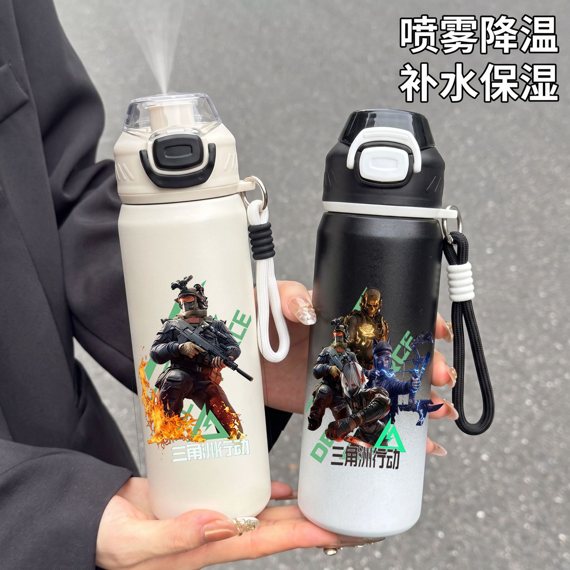 316不锈钢便携弹盖保温杯