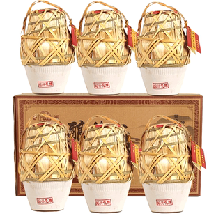 老闸绍兴特产黄酒十八年竹编花雕王1L*6坛礼箱装送礼自饮推荐老酒