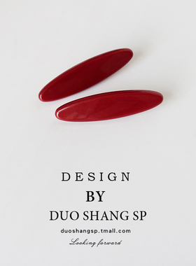 安可拉红醋酸发夹女新年氛围感侧边夹鸭嘴夹红色刘海发卡一字夹子