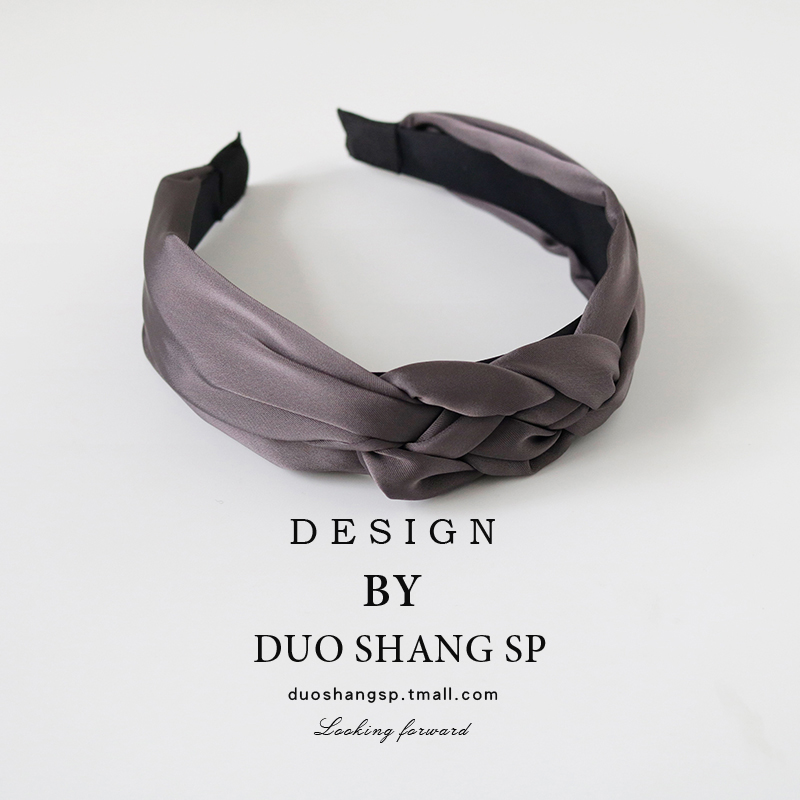 朵尚头箍绸缎日韩麻花发卡气质
