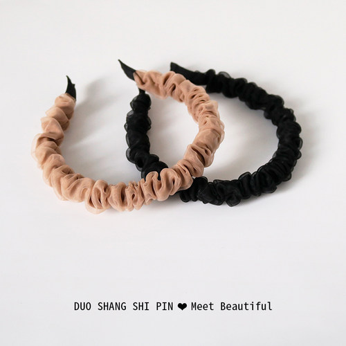 朵尚发箍网纱日韩褶皱百搭头箍