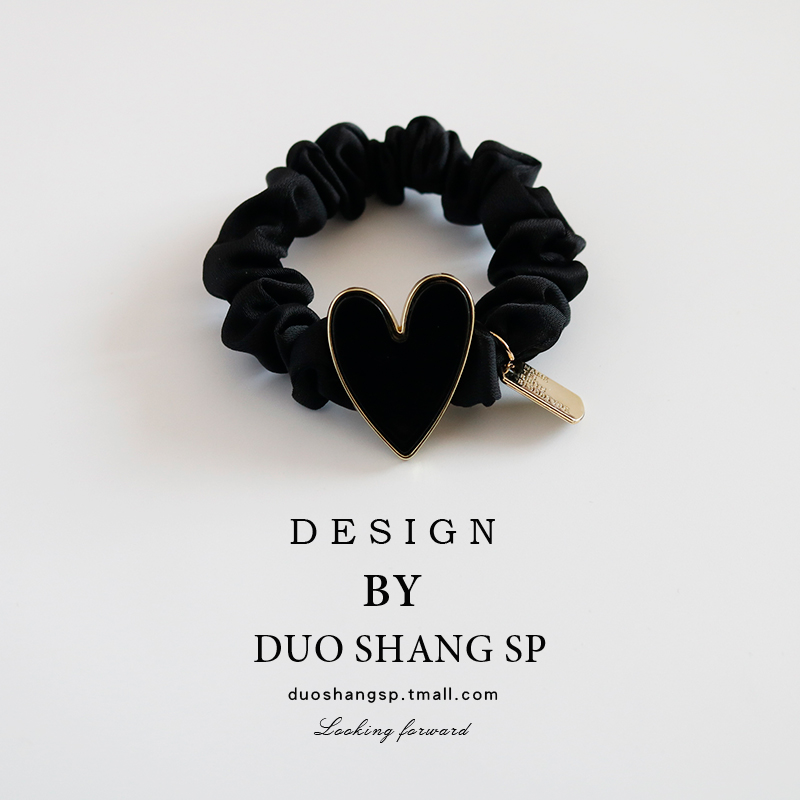 爱心小肠圈扎头发设计感发绳