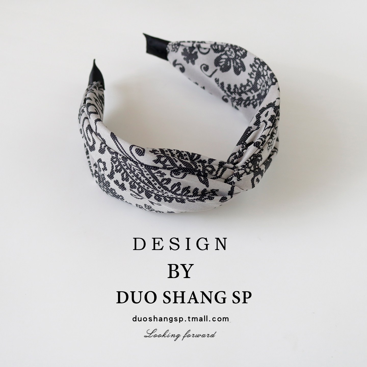 复古洋气腰果花发箍女宽边高颅顶