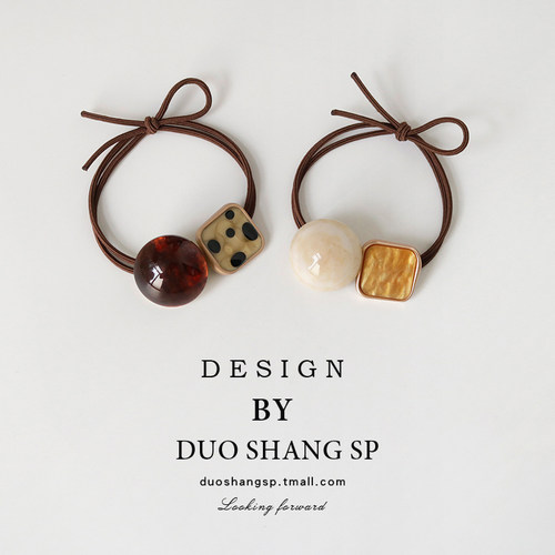 大理石纹发绳日韩复古发圈气质