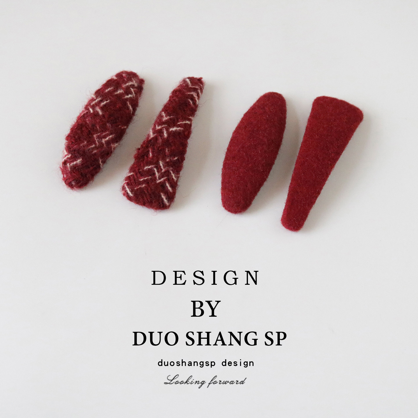 简约新年红色毛呢椭圆发夹女氛围感刘海夹子头饰边夹碎发卡鸭嘴夹,饰品/流行首饰/时尚饰品新,发饰,淘宝优惠券,粉丝福利购,淘宝优惠卷